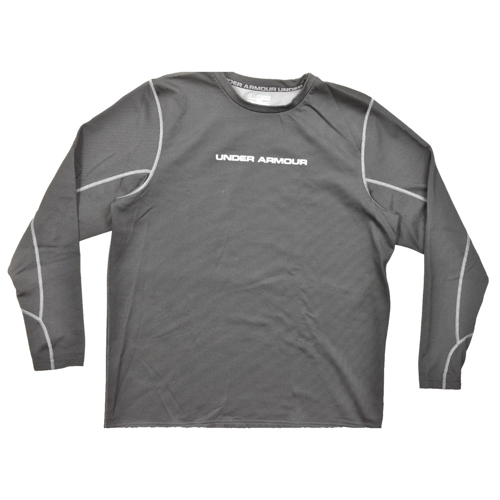 Under Armour ColdGear Fitted Long Sleeve Shirt Men's 2XL Black Grey Base Layer